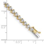 14k Complete 1 carat Diamond Illusion Setting 7 inch Tennis Bracelet - Image 3