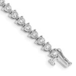 14k White Gold Complete 2 carat Diamond Illusion Setting 7 inch Tennis Bracelet