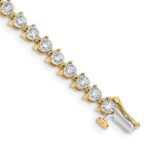 14k 2 carat Lab Grown Diamond VS/SI+ G+ Complete 7.25 inch Fancy Tennis Bracelet