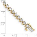 14k 2 carat Lab Grown Diamond VS/SI+ G+ Complete 7.25 inch Fancy Tennis Bracelet - Image 3