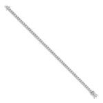 14k White Gold Complete 1 carat Diamond Illusion Setting 7 inch Tennis Bracelet - Image 2