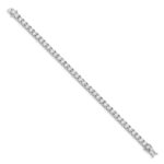 14k White Gold Complete 3 carat Diamond Illusion Setting 7.5 inch Tennis Bracelet - Image 2