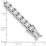 14k White Gold Complete 3 carat Diamond Illusion Setting 7.5 inch Tennis Bracelet - Image 3