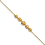 14k Complete 5-Stone Bezel-set Marquise Citrine and Chain 7 inch Bracelet