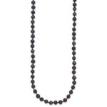 14k 4-5mm Black Near-Round Freshwater Cultured Pearl Necklace - Image 2