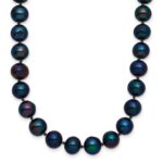 14k 6-7mm Black Near-Round Freshwater Cultured Pearl Necklace