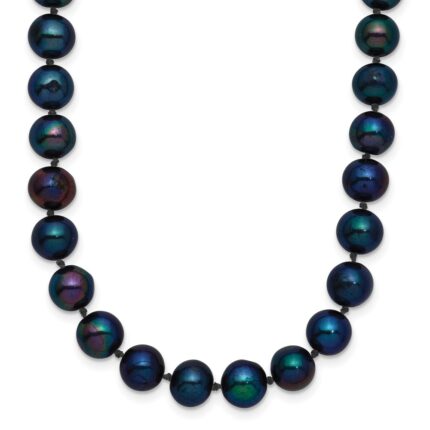14k 6-7mm Black Near-Round Freshwater Cultured Pearl Necklace
