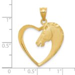 14k Horse In Heart Pendant - Image 4