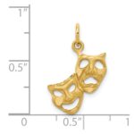 14k Comedy/Tragedy Charm - Image 4