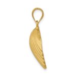 14k Diamond-cut Seashell Pendant - Image 2