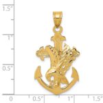14k Mariners Cross with Eagle Pendant - Image 3