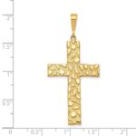14k Nugget Style Cross Pendant - Image 4