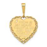 14k Reversible I LOVE YOU Heart Pendant - Image 4