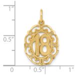 14k 18 in Oval Pendant - Image 4