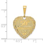 14k Reversible 50th ANNIVERSARY / OUR LOVE GROWS STRONGER EVERY YEAR Charm - Image 3