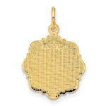 14k Bride and Groom Textured Back Charm - Image 3