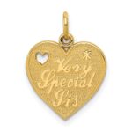 14k VERY SPECIAL SIS Heart Charm