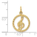 14k Treble Clef in Circle Charm - Image 4