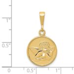 14K Polished and Satin Raphael Angel Round Pendant - Image 4