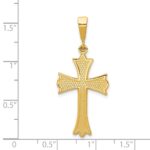 14k Fleur De Lis Cross Pendant - Image 3