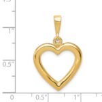 14K Polished Heart Pendant - Image 4