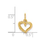 14k Polished I LOVE YOU Heart Charm - Image 3