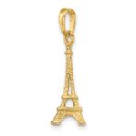 14k Solid Polished 3-D Eiffel Tower Charm - Image 4