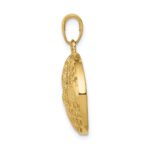 14k Polished Cut-out Globe Pendant - Image 2