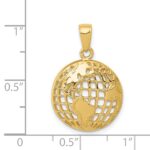 14k Polished Cut-out Globe Pendant - Image 4