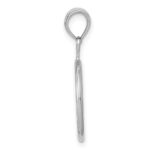 14k White Gold 3-D Polished Peace Sign Charm - Image 2