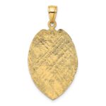 14k Large Badge with Engravable Area Pendant - Image 3