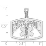 14K White Gold Cut-Out PARAMEDIC Charm - Image 3
