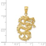 14k Solid 3-D Dragon Pendant - Image 5