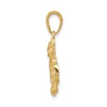 14k Solid Polished Dragon Pendant - Image 2