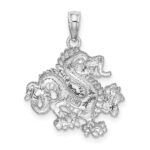14K White Gold Small Dragon Charm - Image 3