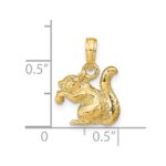 14k Solid 3-D Squirrel with Nut Charm - Image 5