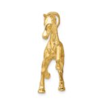 14k Hollow Polished 3-D Tennessee Walking Horse Charm - Image 2