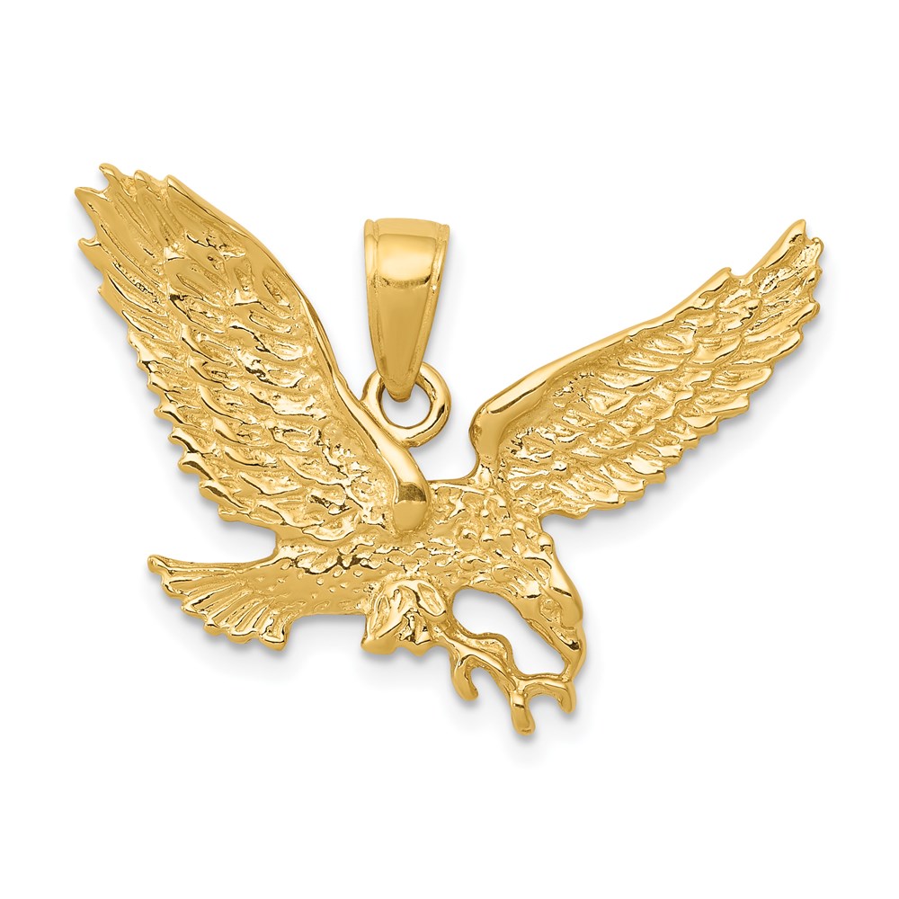 C2425.jpg 14k Solid Polished Eagle Pendant - Image 1
