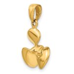 14K Polished 3-D Propeller Pendant - Image 4