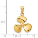 14K Polished 3-D Propeller Pendant - Image 5