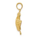 14k Solid Polished Open-Backed Turtle Pendant - Image 2