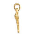 14k Solid Polished Open-Backed Flamingo Pendant - Image 2