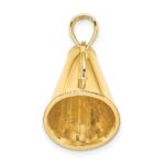 14k Solid Polished 3-D Large Megaphone Charm - Image 2