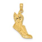 14k Polished Running Shoe with Wings Pendant - Image 3