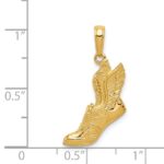 14k Polished Running Shoe with Wings Pendant - Image 4