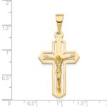 14k Polished Cut-out Crucifix Pendant - Image 3