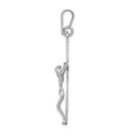 14k White Gold Crucifix Pendant - Image 2