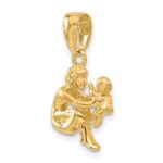 14k Mother Holding Child Pendant - Image 5