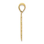 14k Solid Satin Polished Capricorn Zodiac Oval Pendant - Image 2