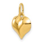 14K Polished 3-D Puffed Heart Pendant - Image 5